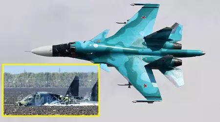 Le chasseur-bombardier supersonique Su-34 de la génération 4++, d'une valeur de 50 millions de dollars, s'est écrasé en Russie.