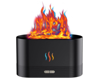 Upgraded 7 Color Flame Fireplace Air Aroma Essential Oil Diffuser