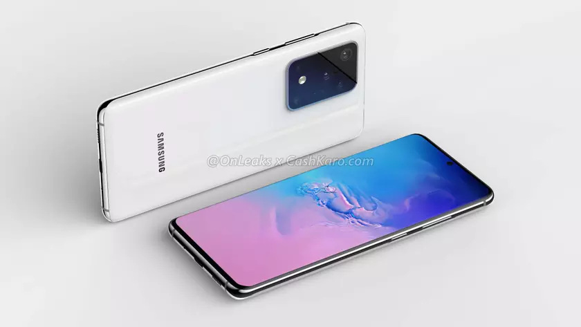 Samsung Galaxy S11+ на рендерах: 6.9-дюймовый дисплей с вырезом по центру и гигантская камера с пятью модулями