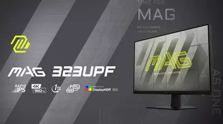 MSI MAG 323UPF - 4K-монітор із частотою оновлення до 160 Гц, HDMI 2.1 і DisplayPort 1.4 за ціною $800