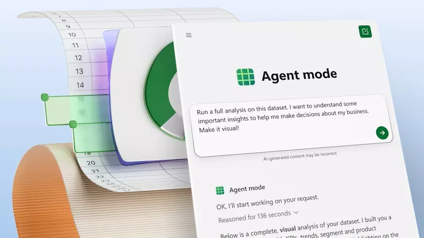 Интерфейс Copilot Agent Mode в Excel
