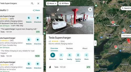 Доступність Tesla Supercharger тепер відображається в Google Maps у режимі реального часу