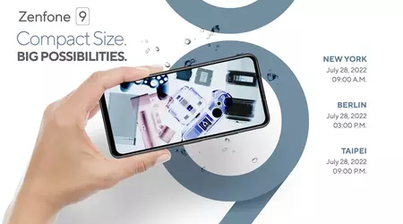 Компактний флагман ASUS Zenfone 9 з екраном на 120 Гц, захистом IP68 та чипом Snapdragon 8+ Gen 1 представлять 28 липня