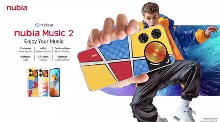 ZTE представила новий музичний смартфон Nubia Music 2 з трьома широкосмуговими динаміками та підтримкою DTS:X Ultra