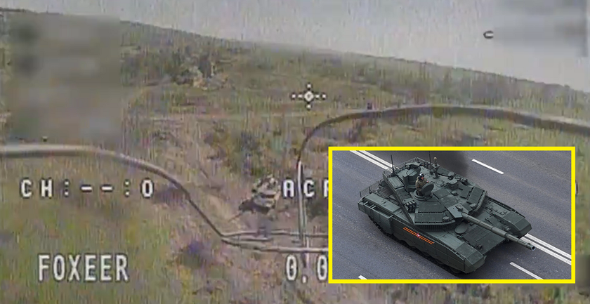 Украинские FPV-дроны поразили российский модернизированный танк Т-90М стоимостью от $2,5 млн