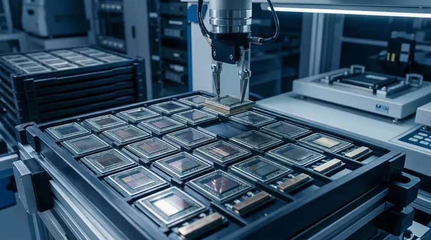 Чип Nvidia и модули памяти на плате
