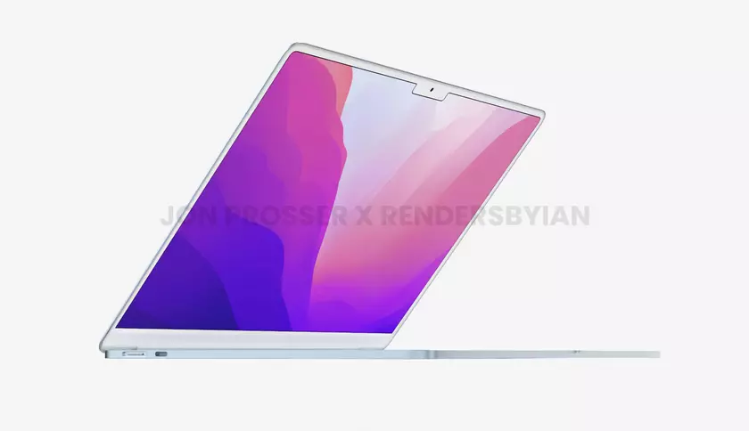 Джон Проссер показал дизайн нового MacBook Air с белой рамкой вокруг экрана и «чёлкой», как у MacBook Pro и iPhone