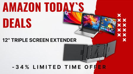 Fagomfer 12'' Triple Screen Extender – Boost Productivity with 34% Off!
