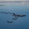 The U.S., Republic of Korea and Japan conducted the first-ever trilateral air exercise involving the B-52H Stratofortress, F-16 Fighting Falcon, F-15K Eagle and F-2s-3