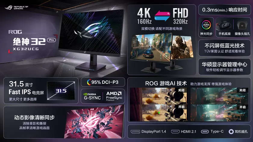 Asus ROG Strix впечатляет: Мониторы для геймеров с частотой 320 Гц и рекордными 610 Гц