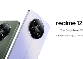 realme 12x 5G c LCD-дисплеем на 120 Гц, чипом Dimensity 6100+, защитой IP54 и зарядкой на 45 Вт дебютировал за пределами Китая
