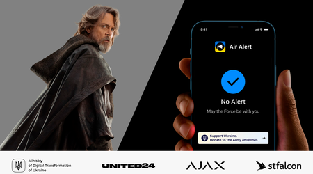 May the Force be with U! Голос Люка Скайвокера з'явився в англійській версії застосунку «Повітряна тривога»