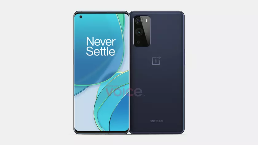 OnePlus 9 Pro на рендерах: 6,7" дисплей с загнутыми краями и прямоугольная камера с 4 датчиками