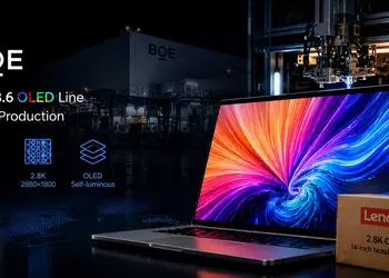 Эпоха доступных OLED-ноутбуков: BOE начала массовое производство панелей Gen 8.6