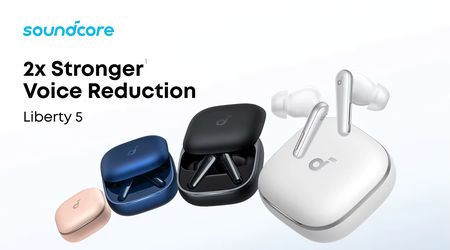 Anker представила нові навушники Soundcore Liberty 5 з поліпшеним шумозаглушенням і тривалою автономністю