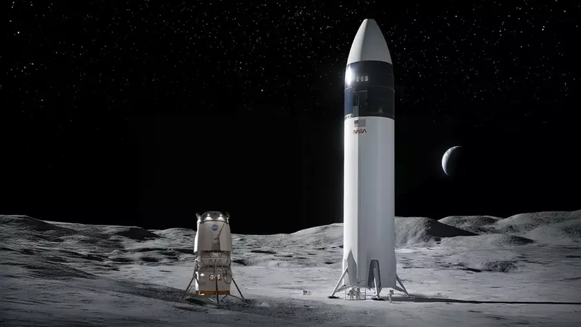 Сравнение размеров посадочных модулей Starship и Blue Moon