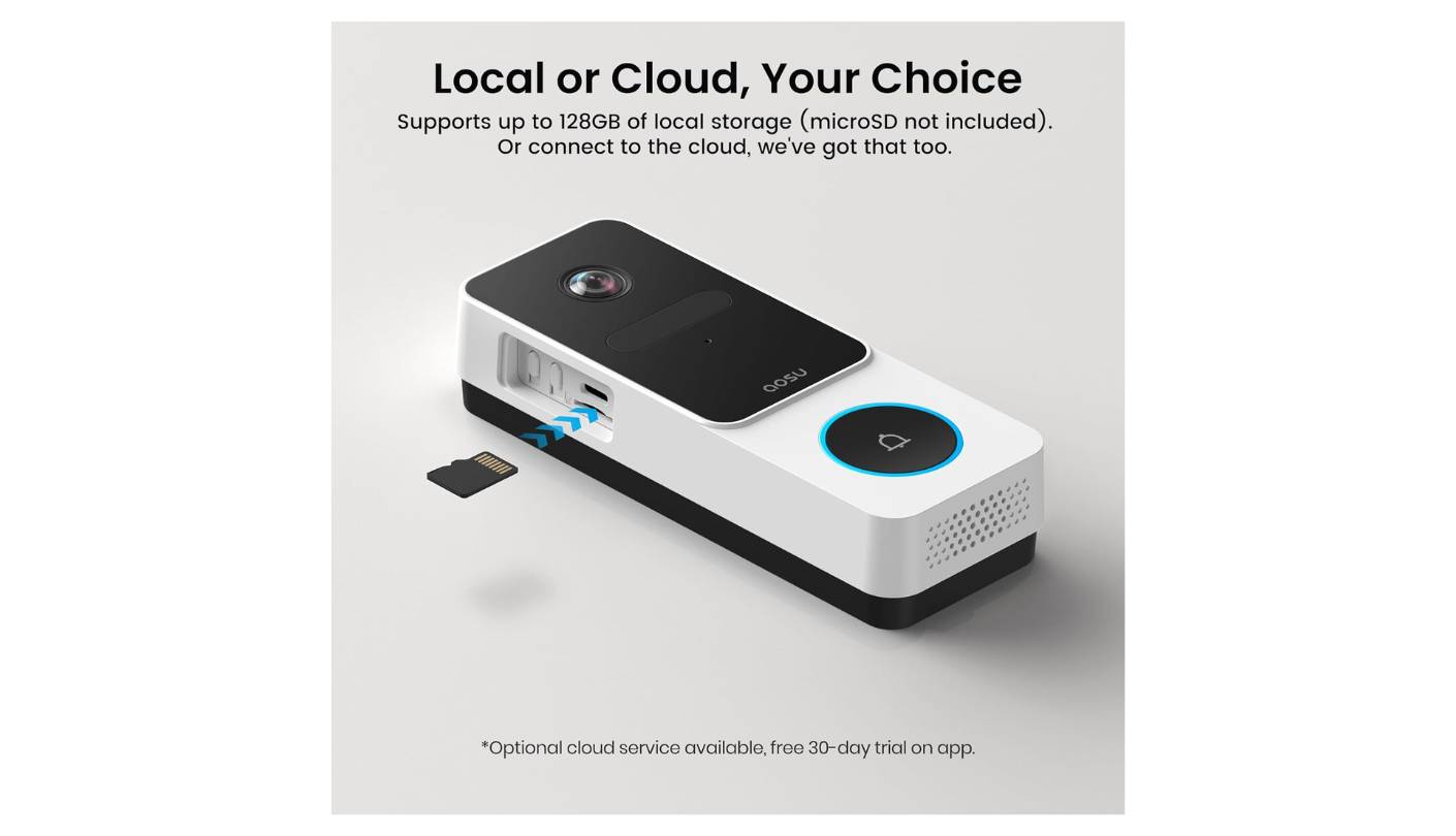 aosu Head-to-Toe 2K wireless doorbell camera no subscription