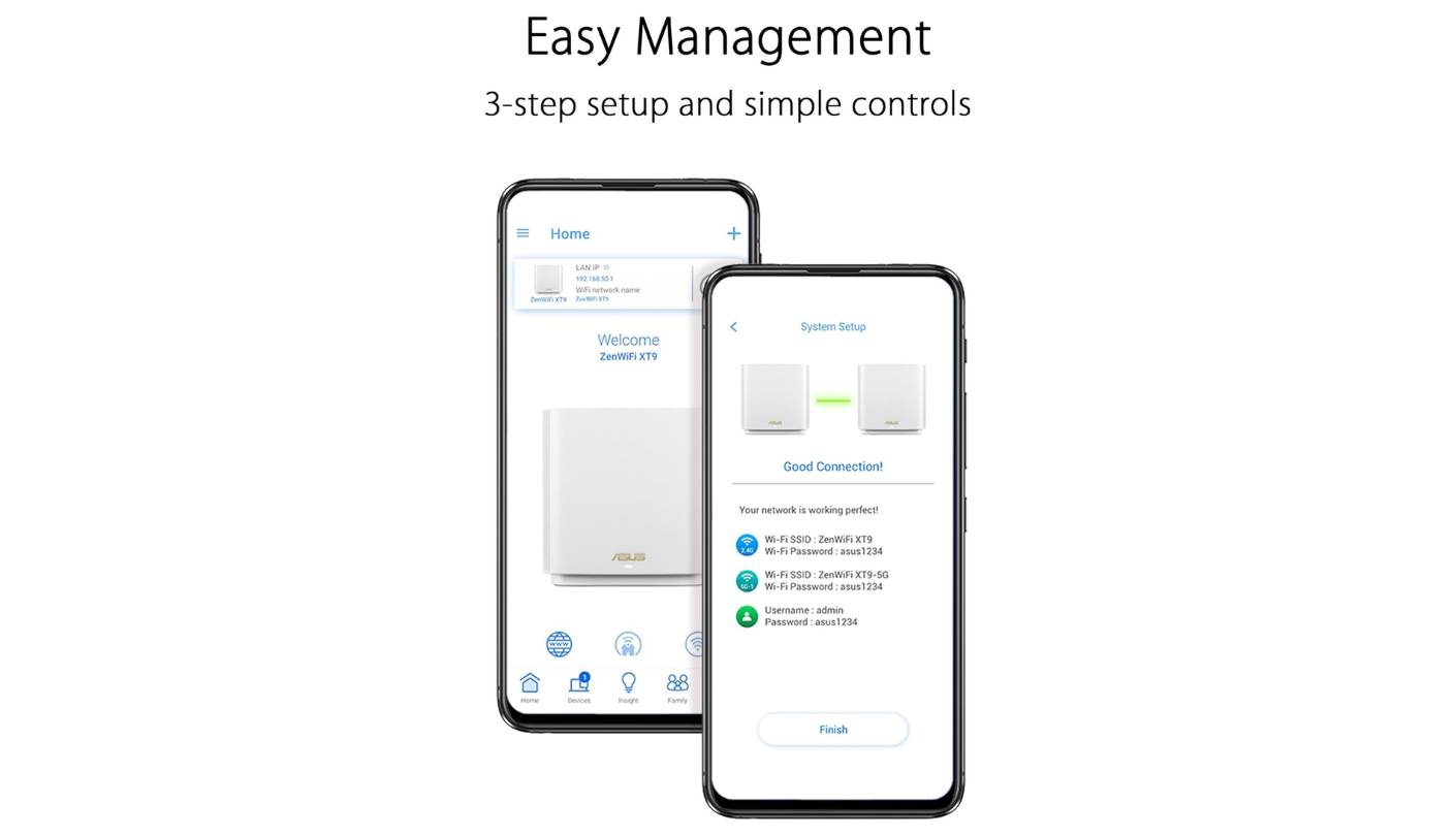 ASUS ZenWiFi XT9 mesh wifi for large home