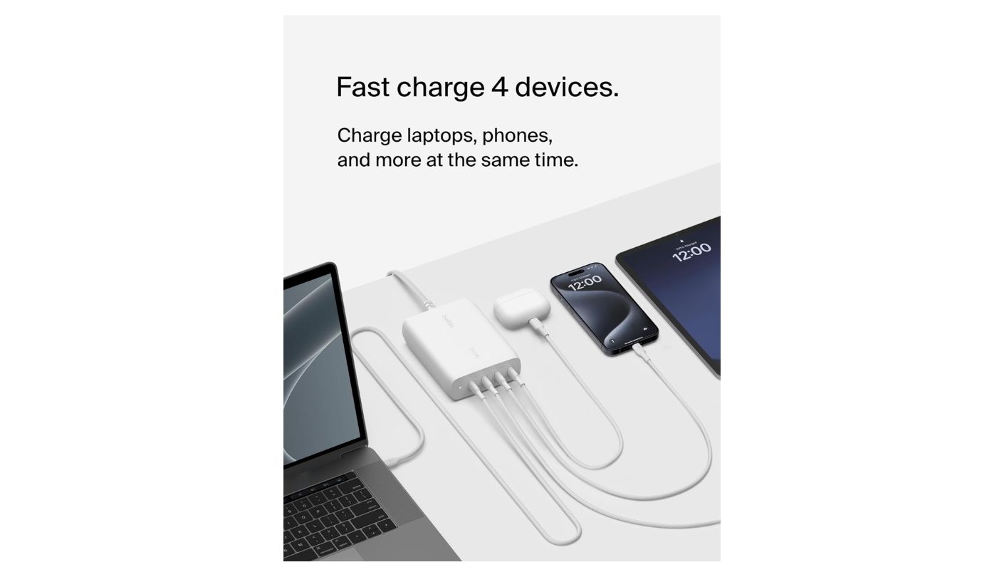 Belkin BoostCharge Pro 200W GaN charger phones laptops