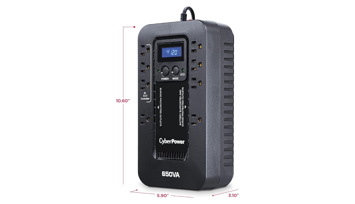 CyberPower Ecologic EC650LCD UPS backup power for Wi-Fi router