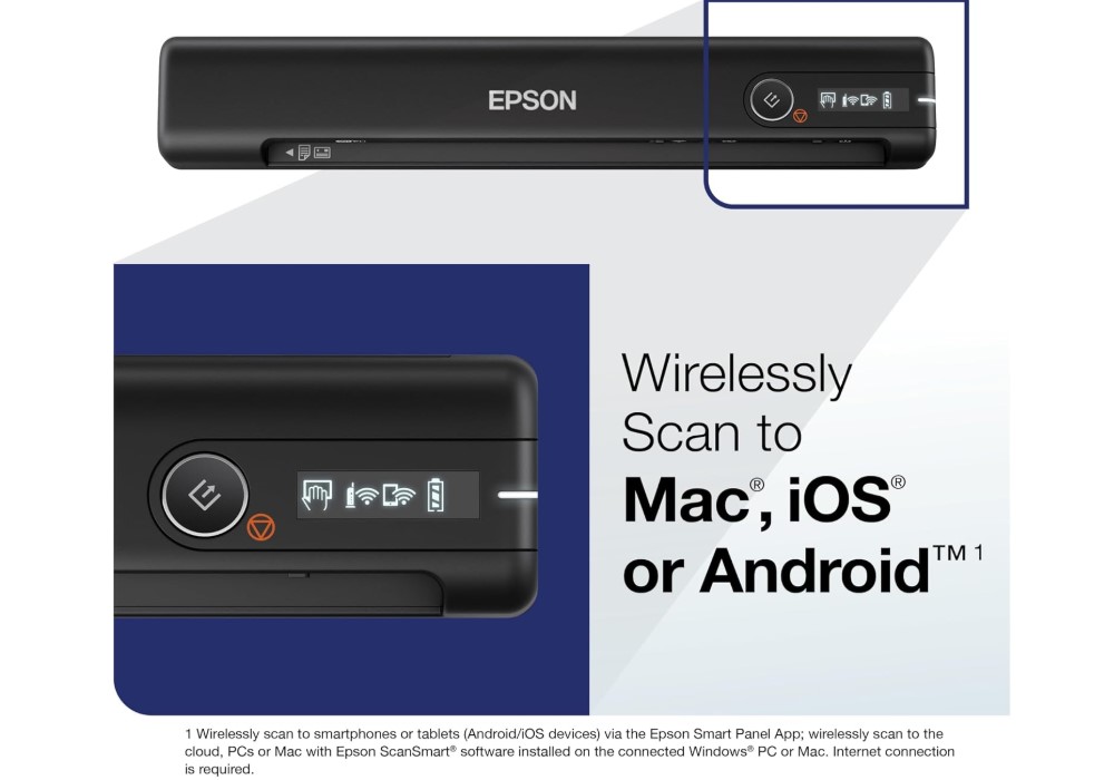 Epson Workforce ES-60W handheld document scanner