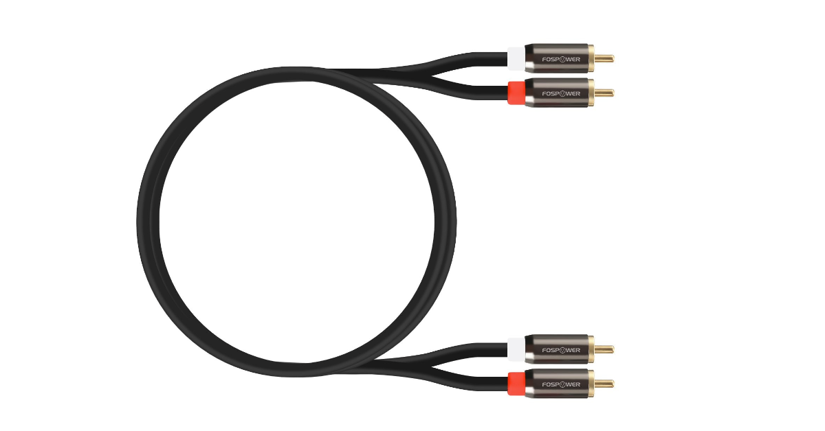 FosPower 2 RCA M/M Stereo Audio Cable for car audio