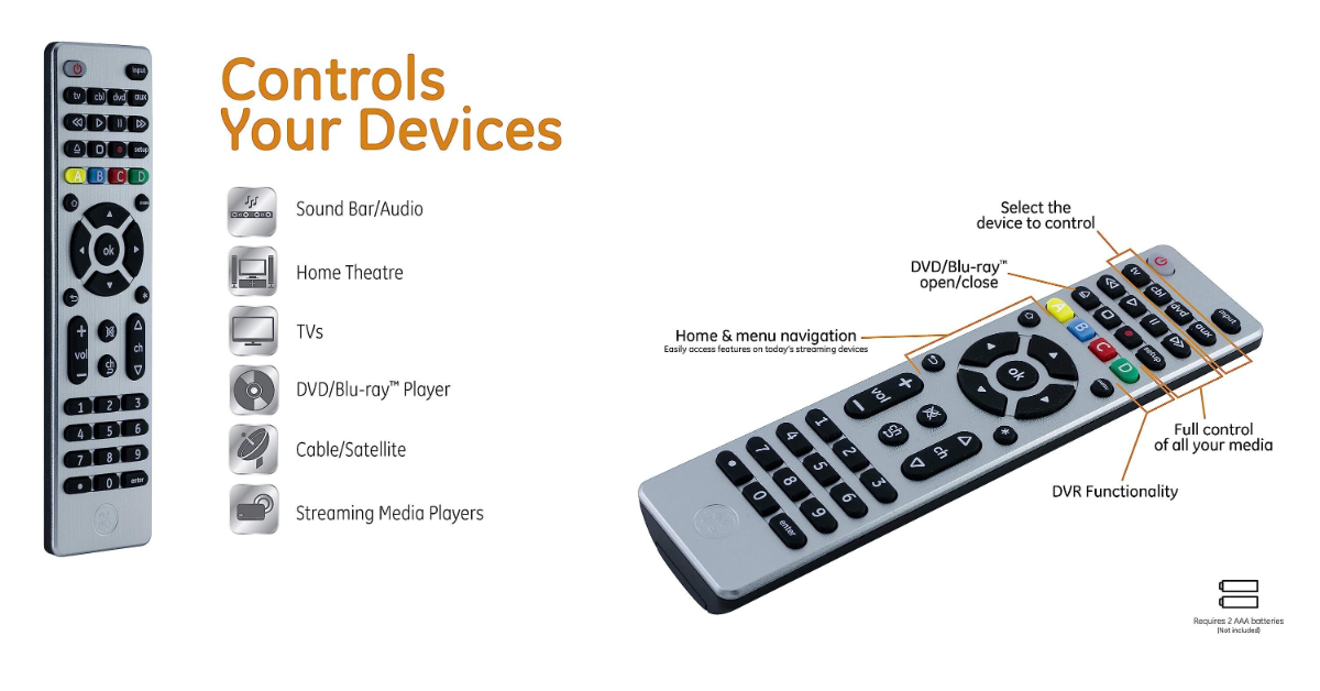 GE Universal universal remote for lg smart tv