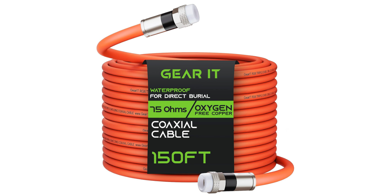 GearIT Coaxial Cable RG6 coax cable for modem