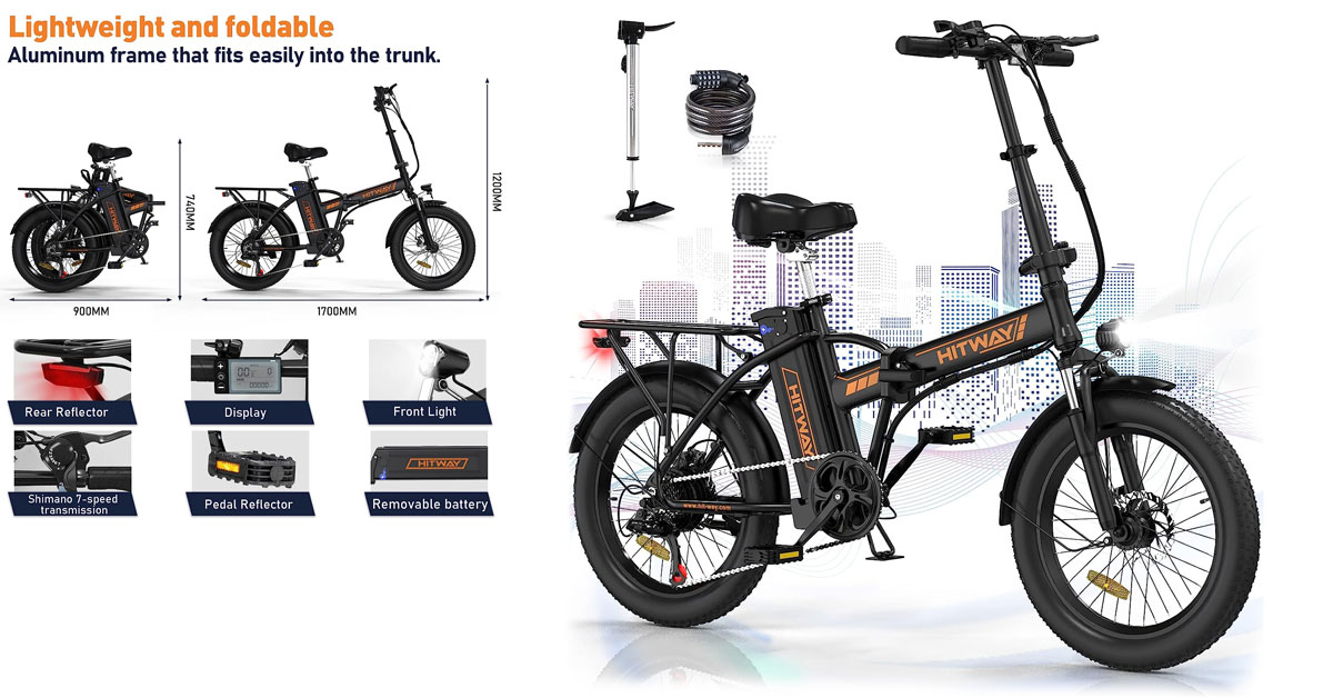 HITWAY BK11meilleur vélo électrique pilable pour les grands