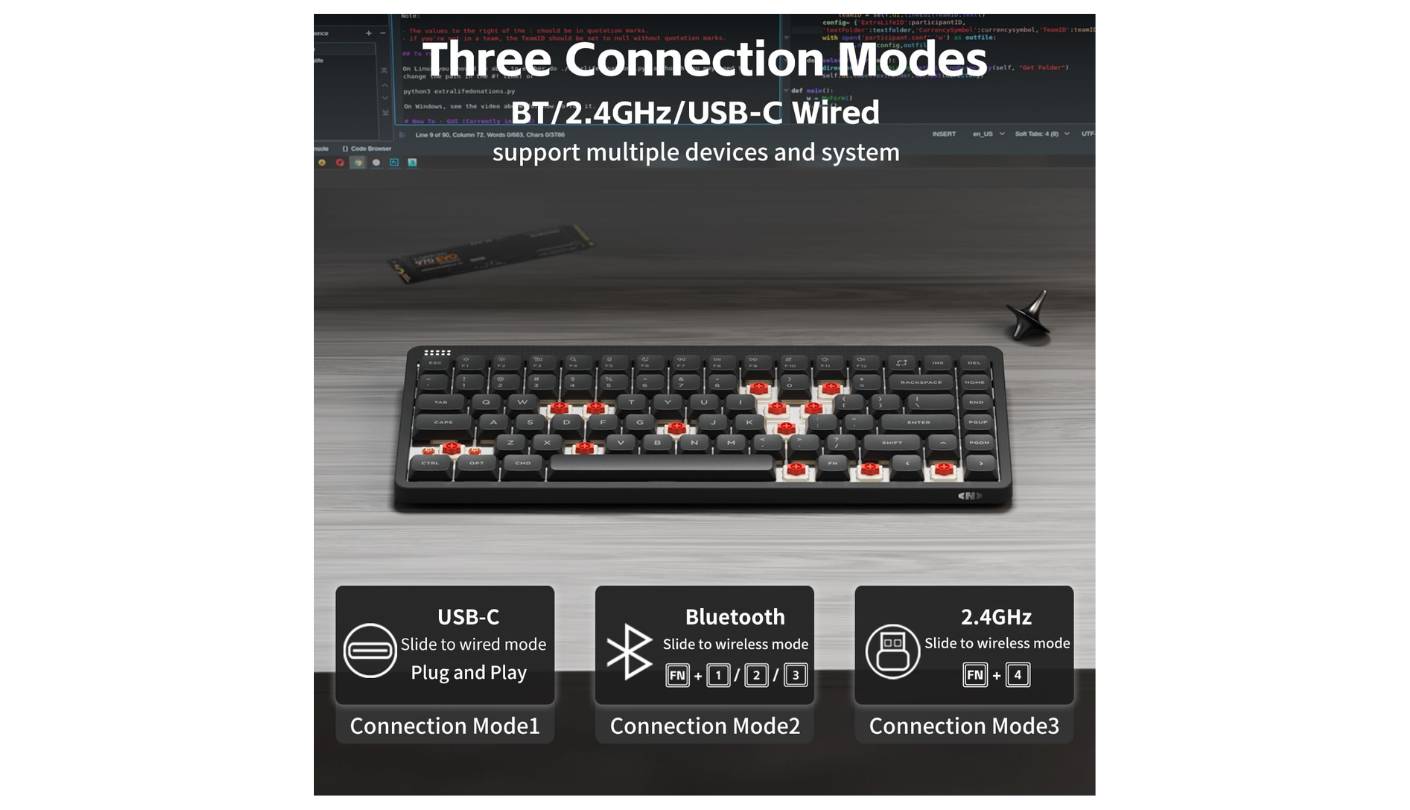 NuPhy Node75 keyboard for fast typing