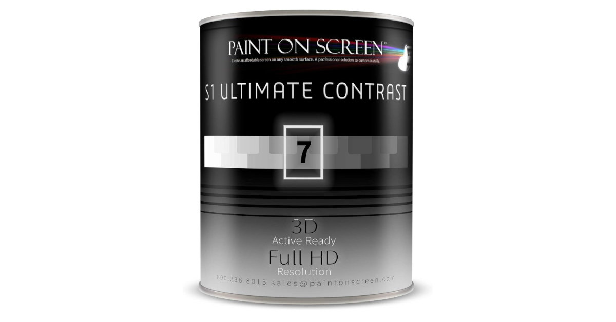 Paint On Screen Projector S1 Ultimate Contrast G007 best wall paint for projector screen
