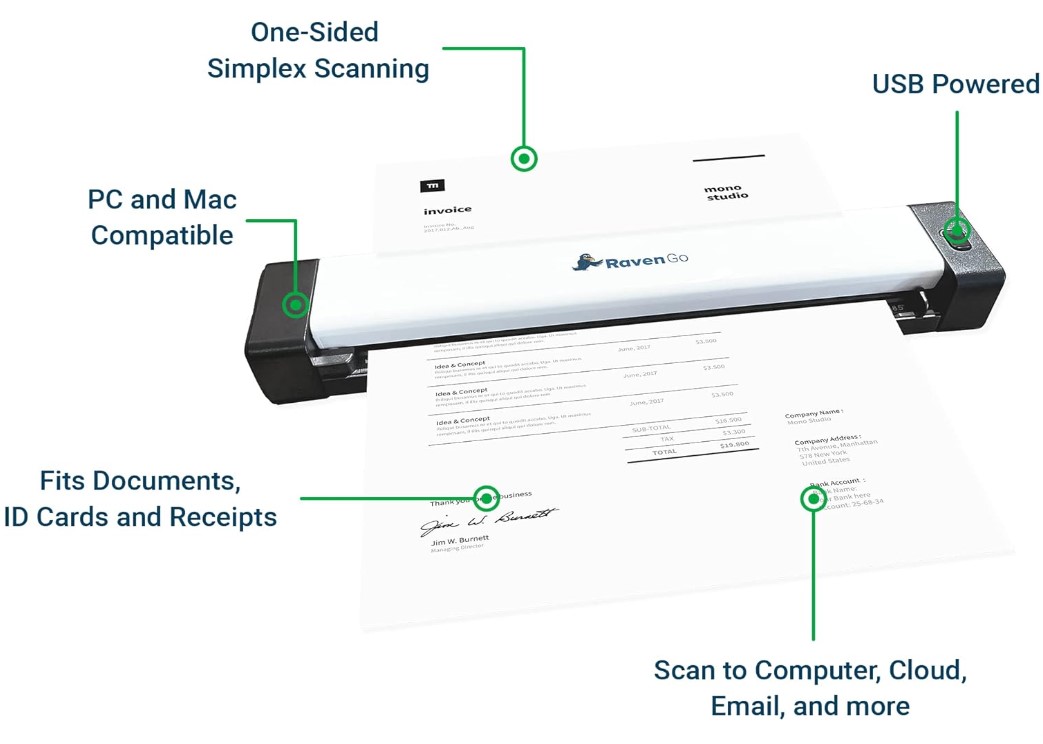 Raven Go mobile document scanner
