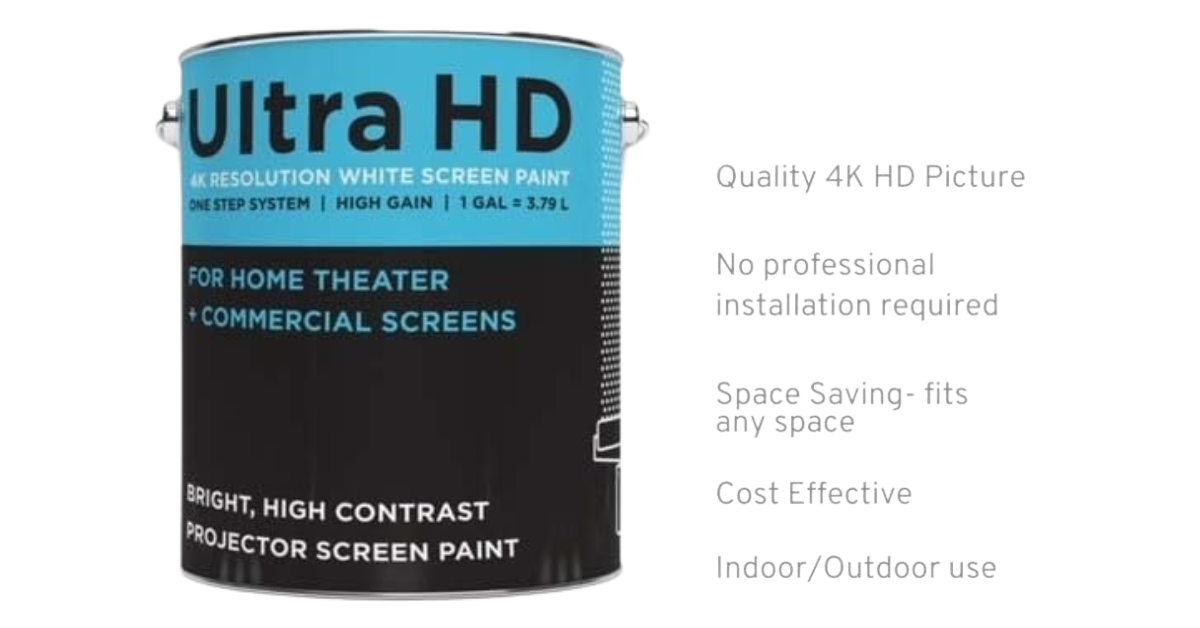 Ultra HD Premium Screen Paint best paint for projector screen