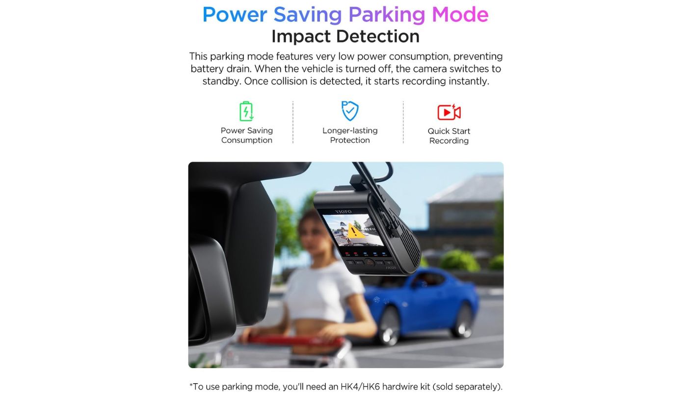 VIOFO A329S 2CH dash cam parking monitor
