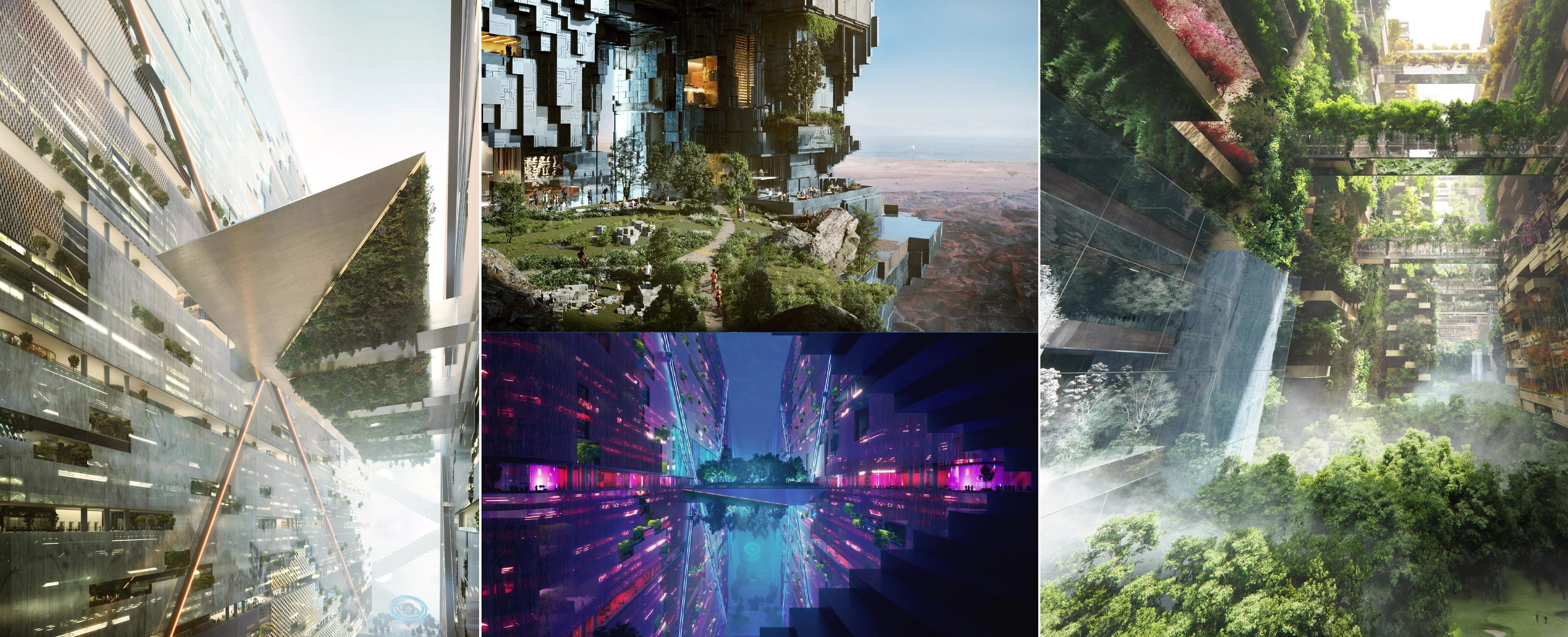Des images ont été publiées du gratte-ciel horizontal jumeau Mirror Line, d'une valeur de 1 000 milliards de dollars, qui éclipsera les pyramides égyptiennes
