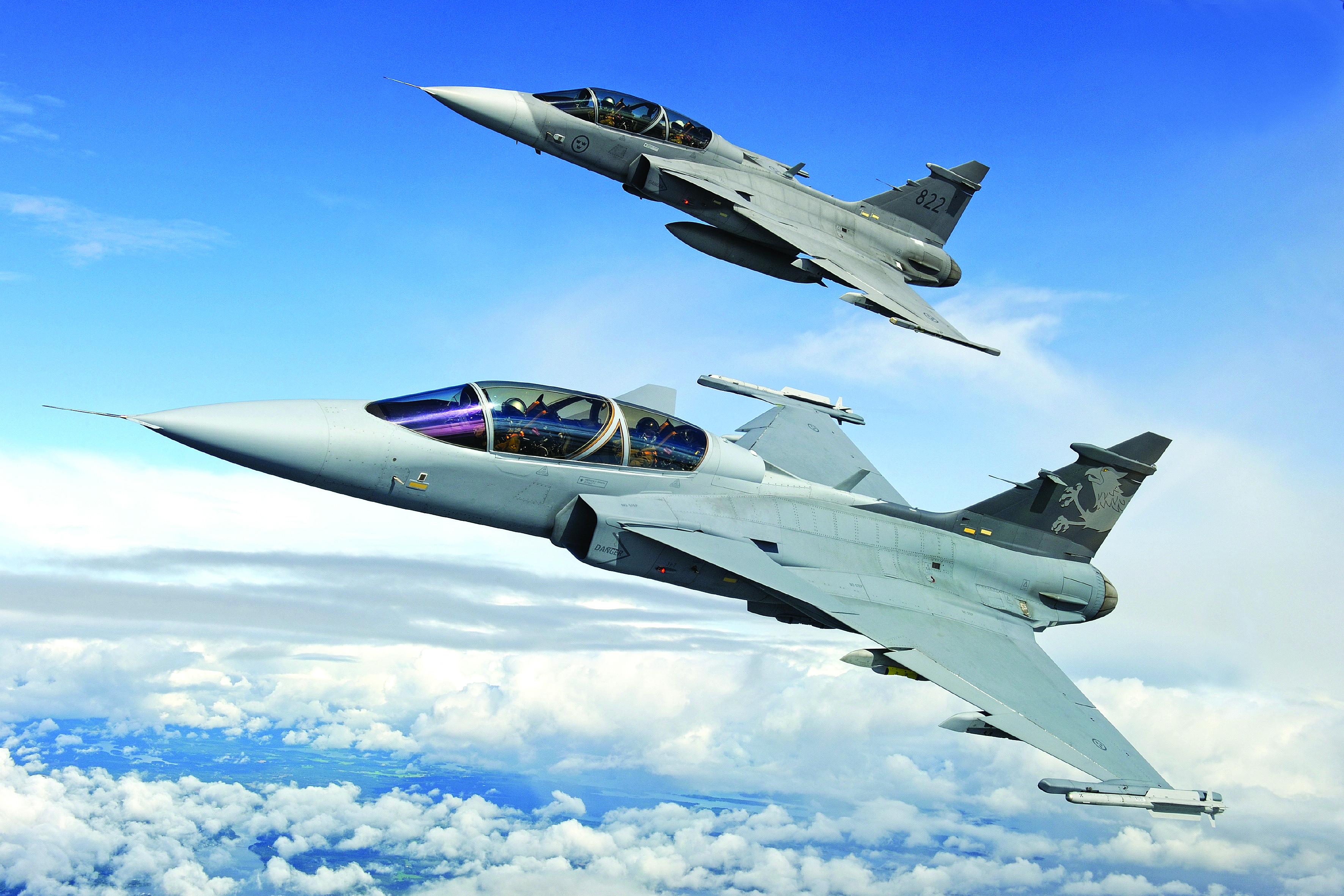 Saab shipped two new F-39E Gripen aircraft to Brazil under a $5.4 billion contract
