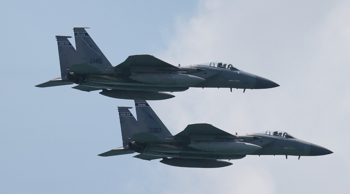 US officially confirms strike by two F-15E Strike Eagle fighter jets on Iranian arms depot in eastern Syria