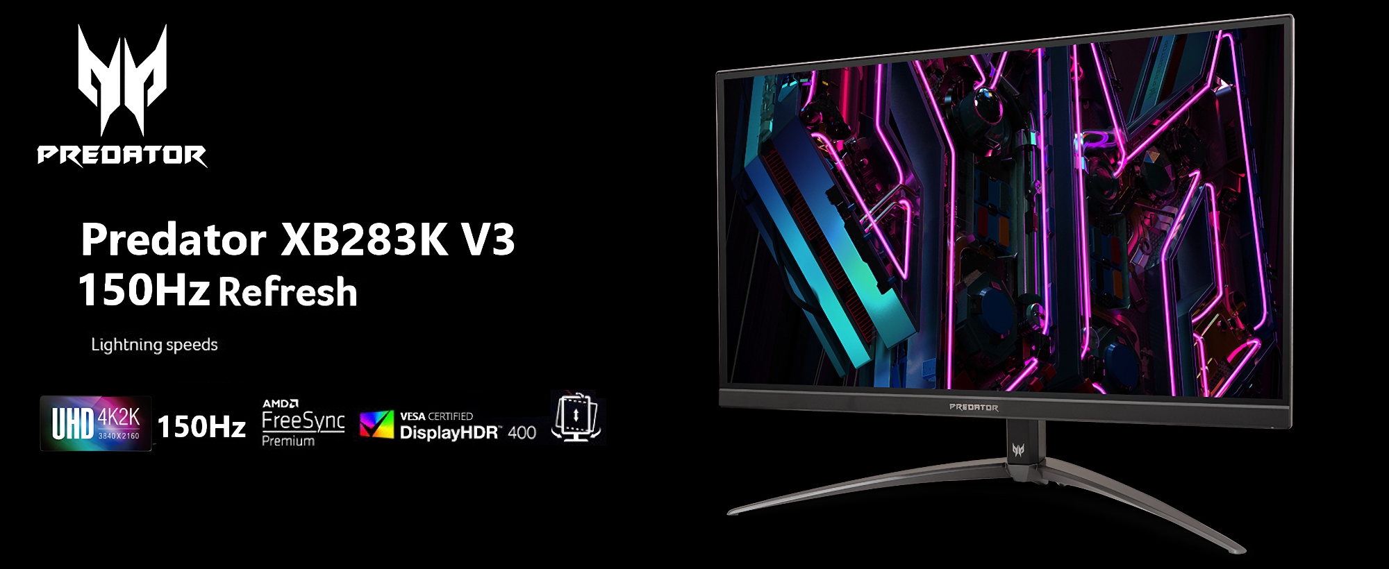 Acer Predator XB283K V3 : moniteur de jeu 4K à 150Hz pour 499