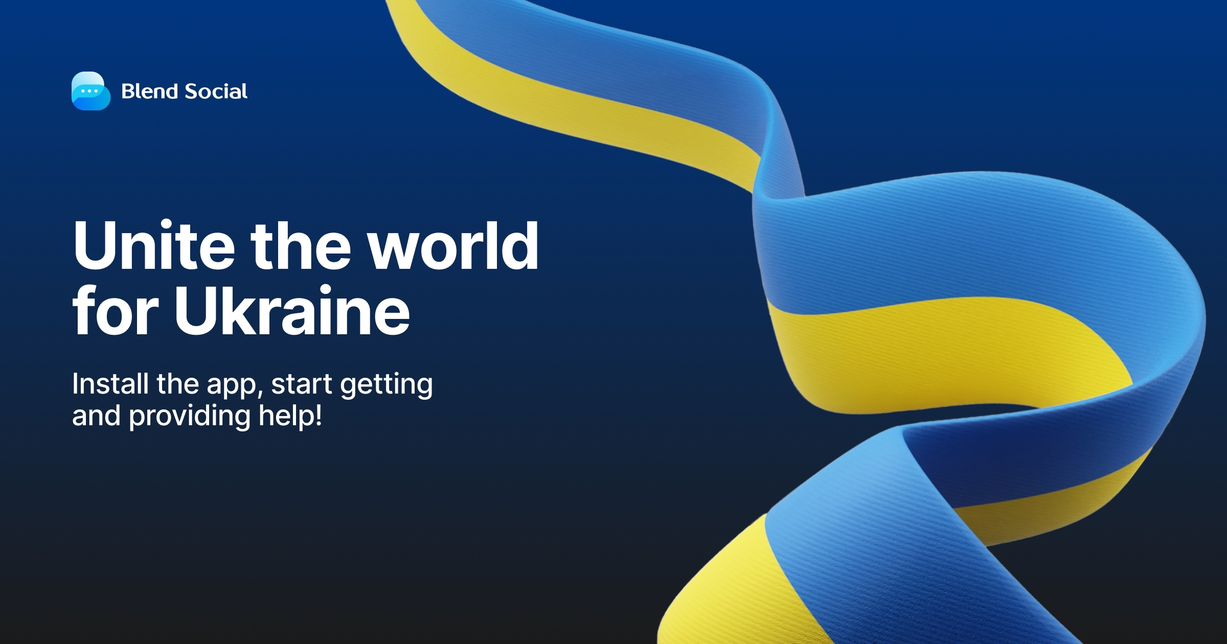 Blend Social: an application through which people can receive or give help during the war