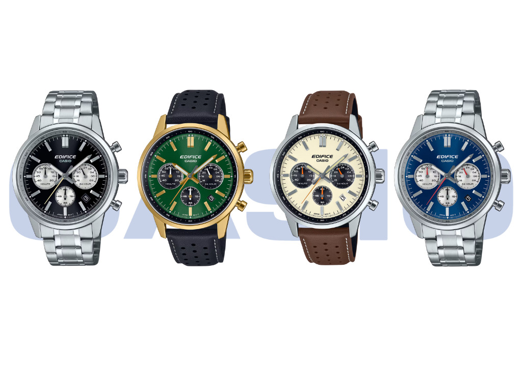 Casio introduces new Edifice EFR-575 models: choice of leather or metal strap