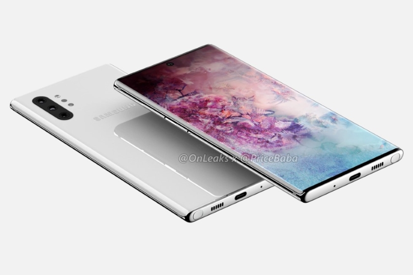 Samsung Galaxy Note 10 Pro на рендерах: основная камера с четырьмя модулями и дисплей Infinity-O