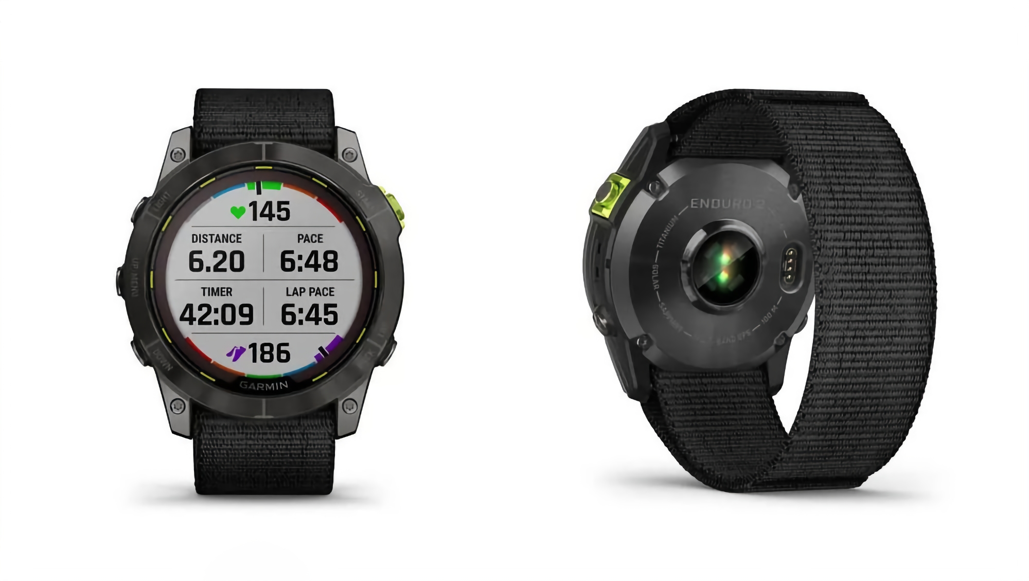 Garmin Enduro 2 : montre intelligente multisports avec GPS, charge solaire, boîtier en titane et autonomie de 46 jours