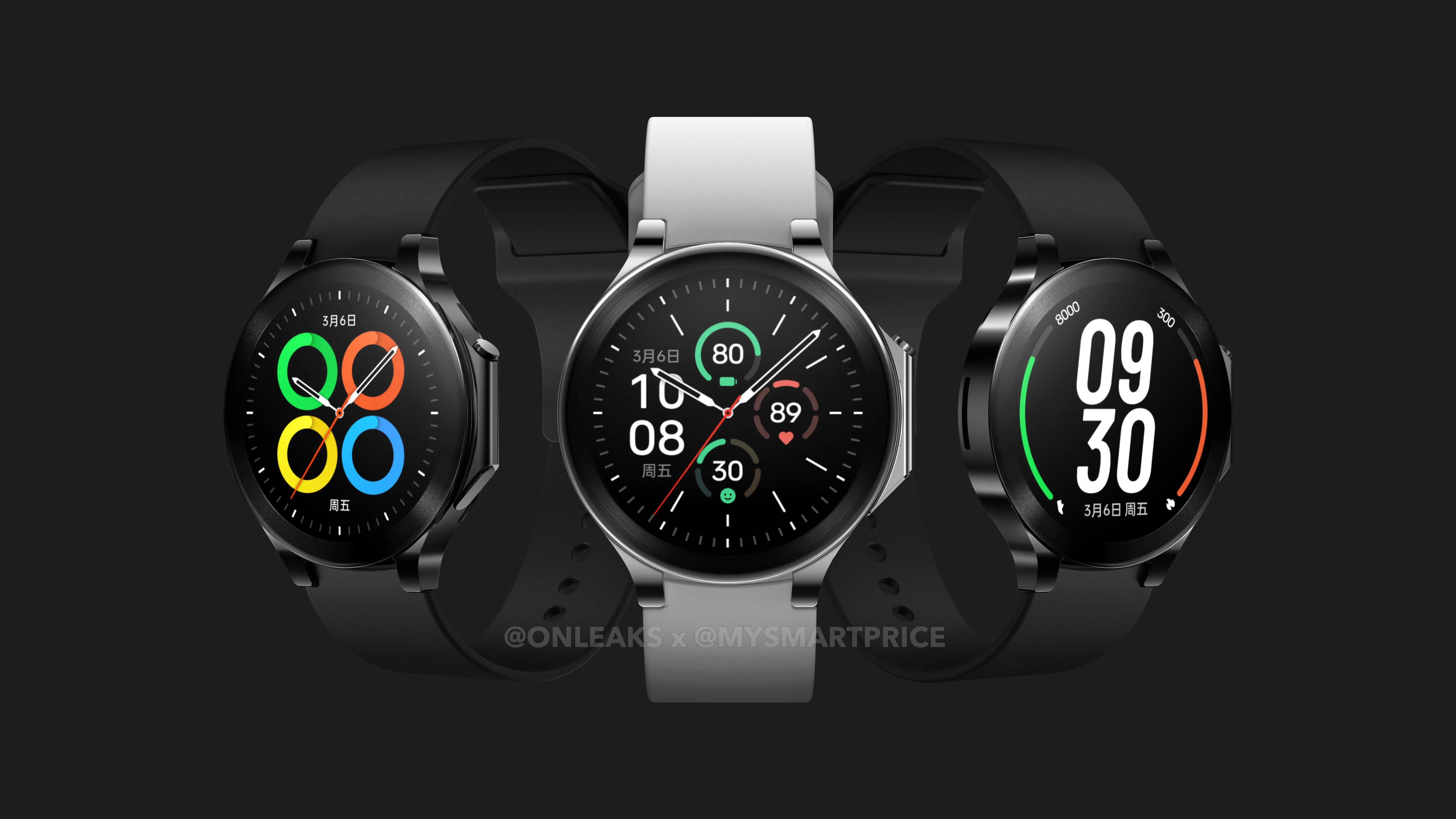 1.43" AMOLED display and Snapdragon W5 Gen 1 processor: OnePlus Watch 2 revealed in renders