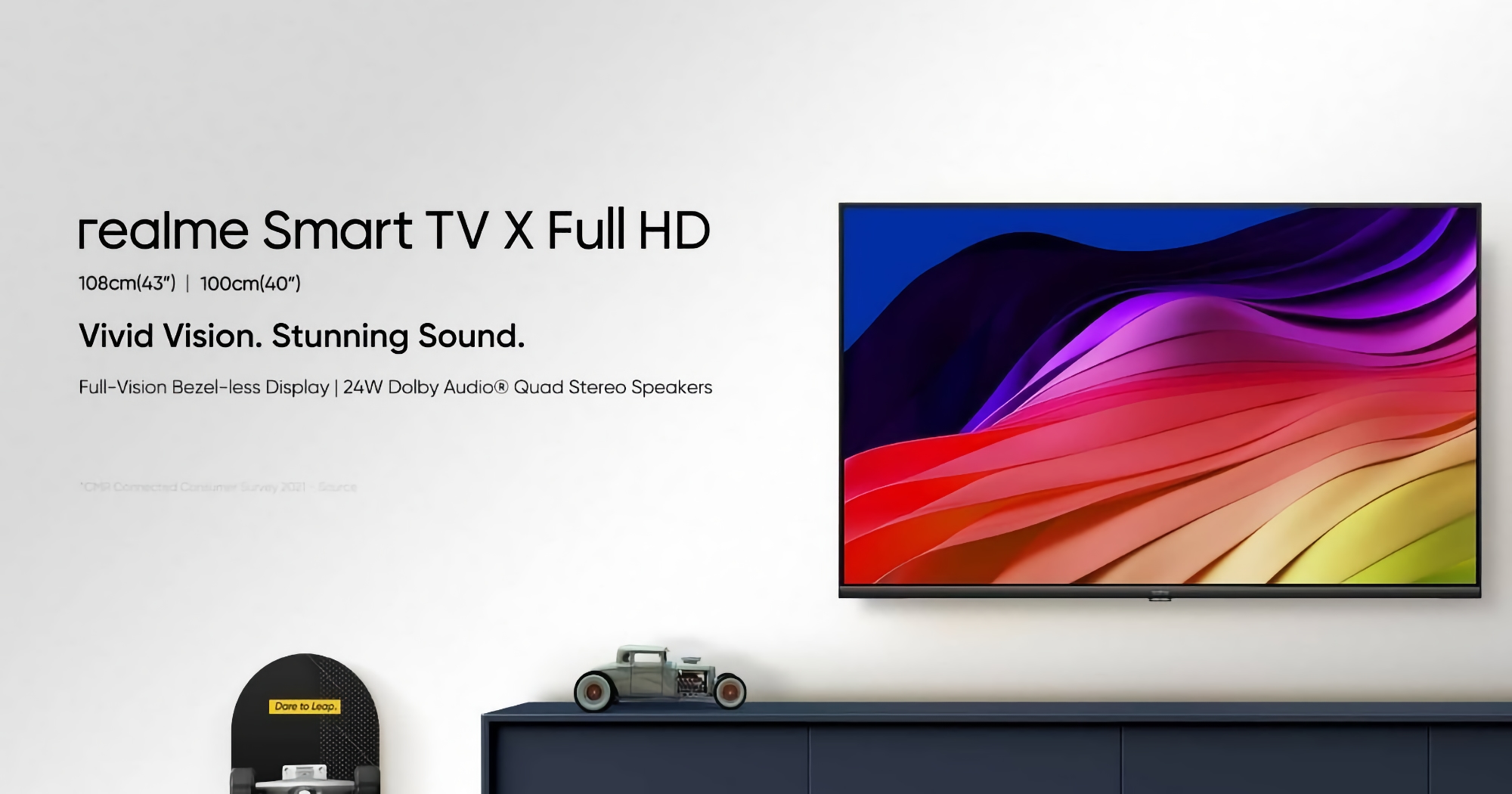 realme se prépare à lancer une gamme de téléviseurs Smart TV X Full HD avec des écrans jusqu'à 43″, une puce MediaTek et des haut-parleurs 24W