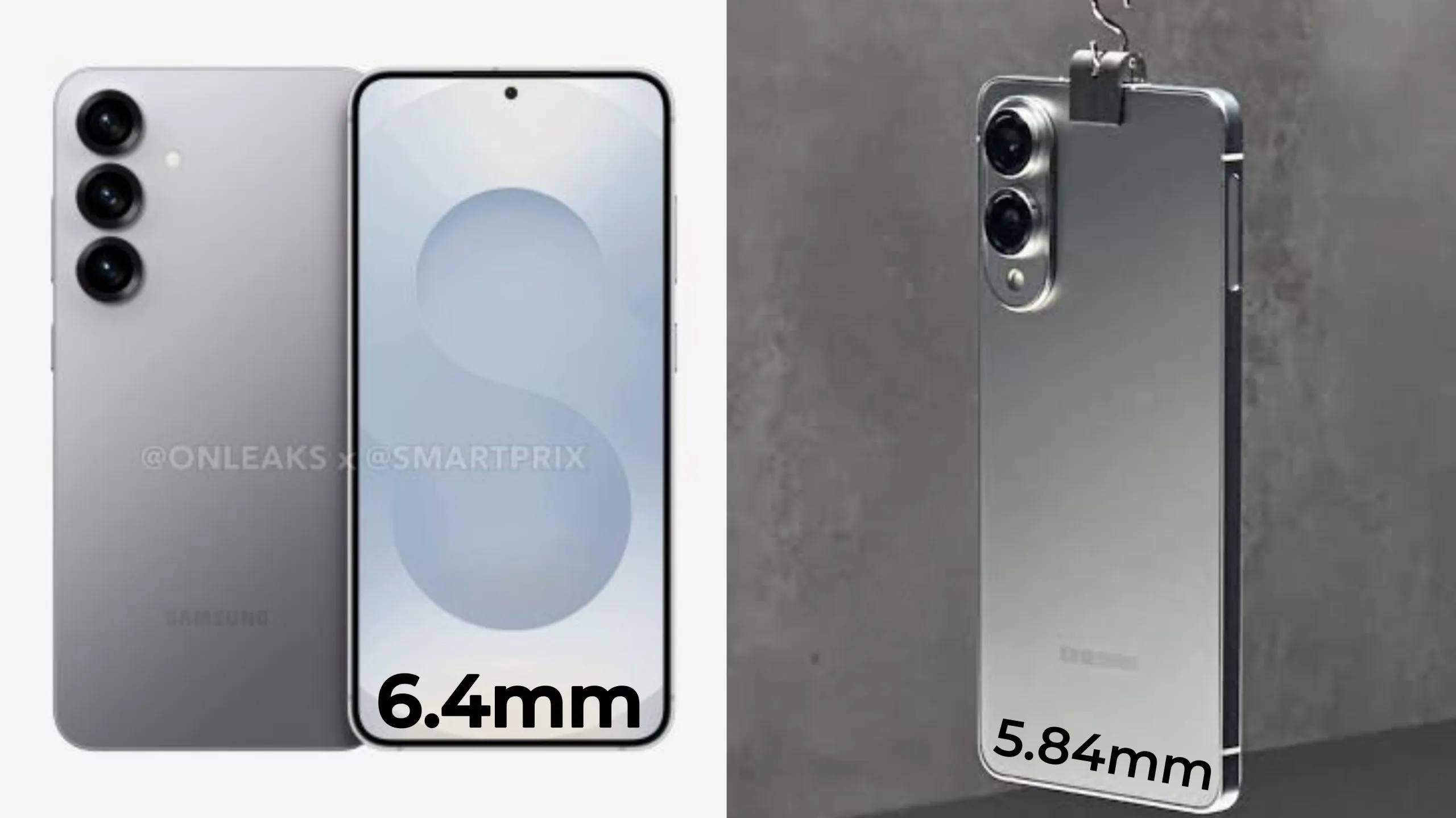 First look at the Galaxy S25 Edge: a collage of render and real device