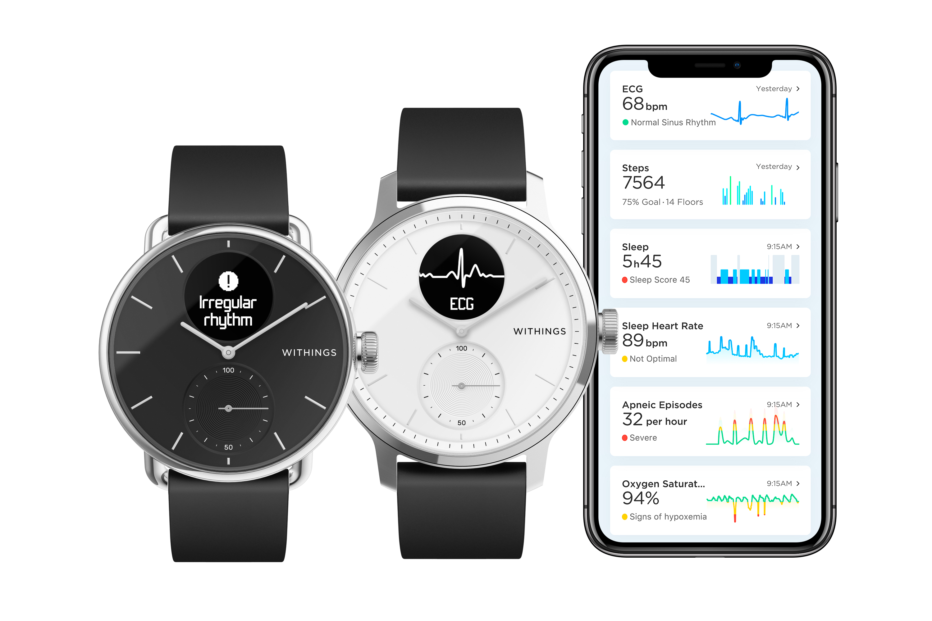 Withings ScanWatch - гібридний смарт-годинник з ЕКГ, що визначає проблеми з серцем, за $249