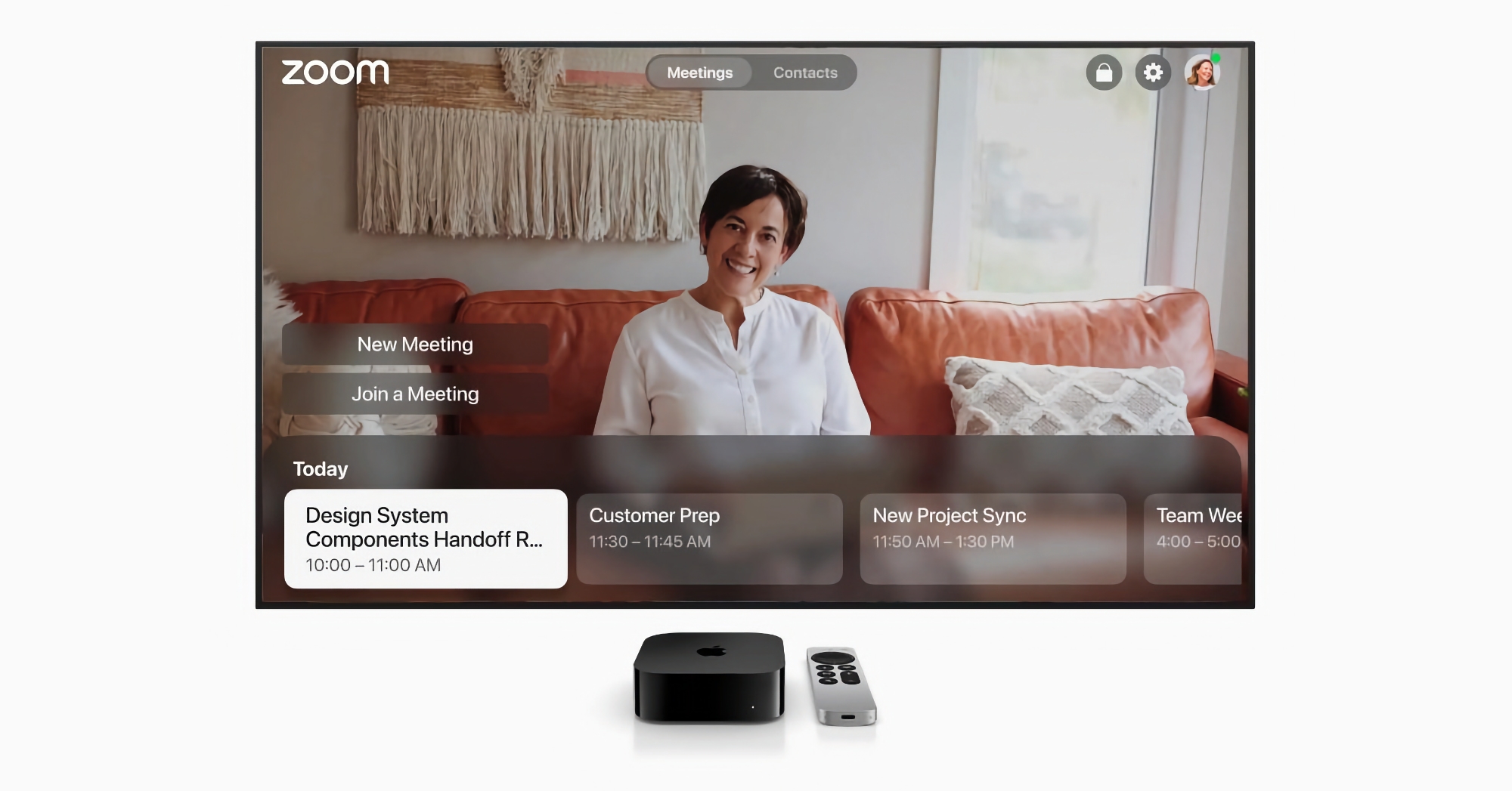 Zoom app with Continuity Camera support is now available on Apple TV 4K