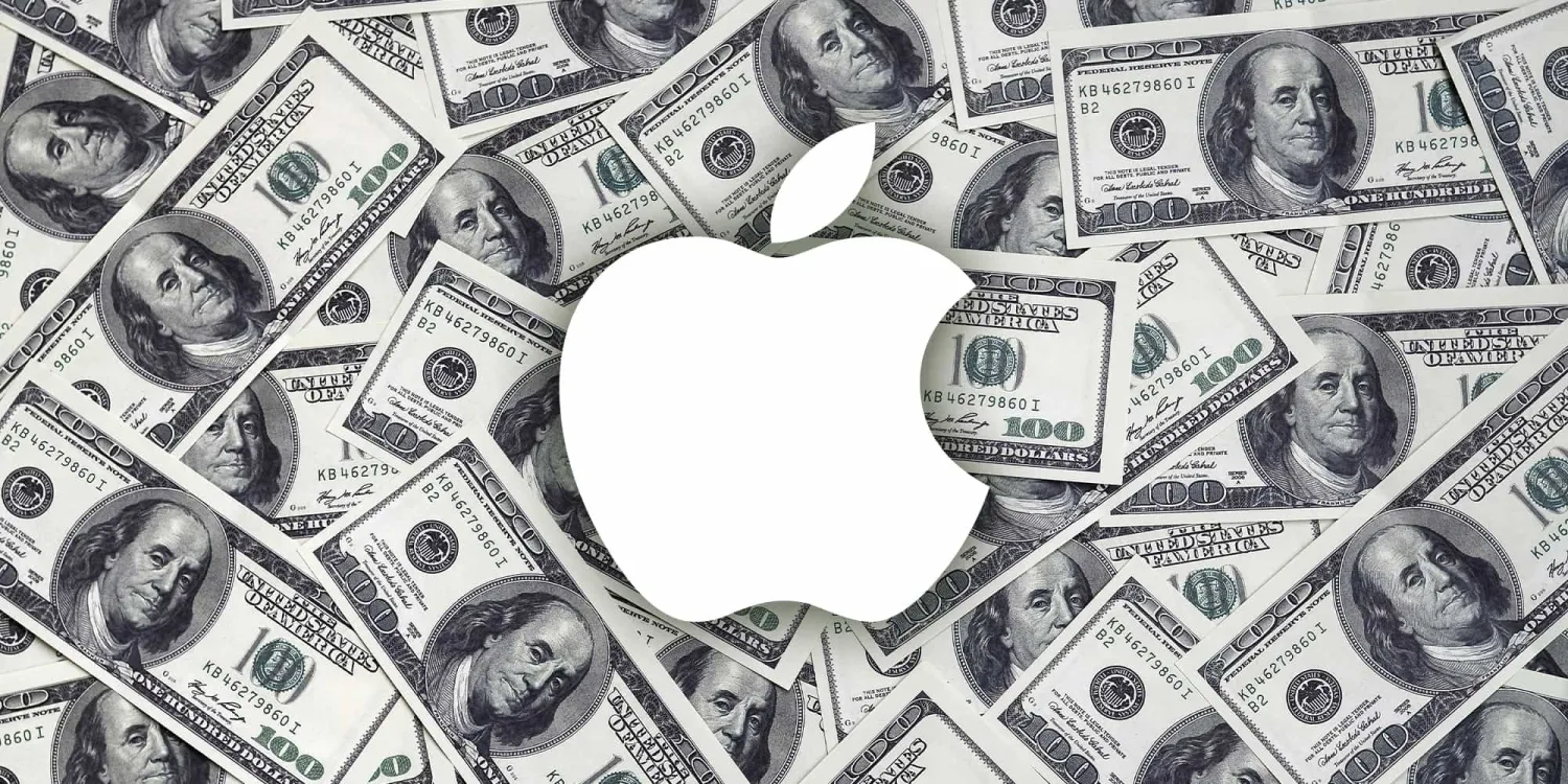 Apple as a symbol of the dollar: a unique logo image