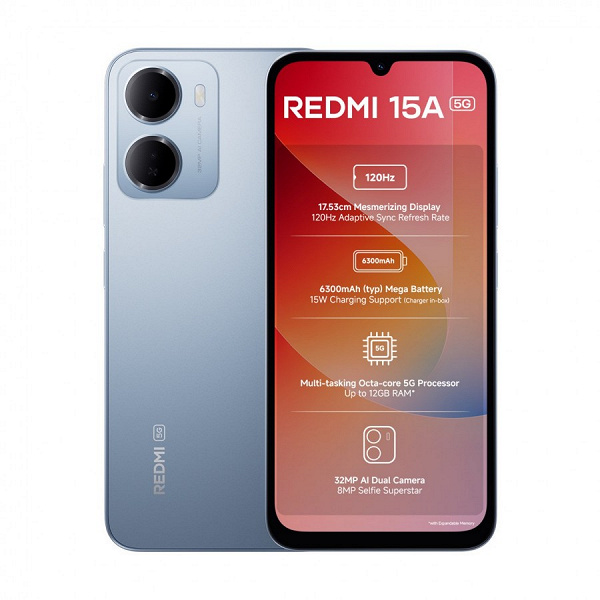 Смартфон Redmi 15A фронтальна панель