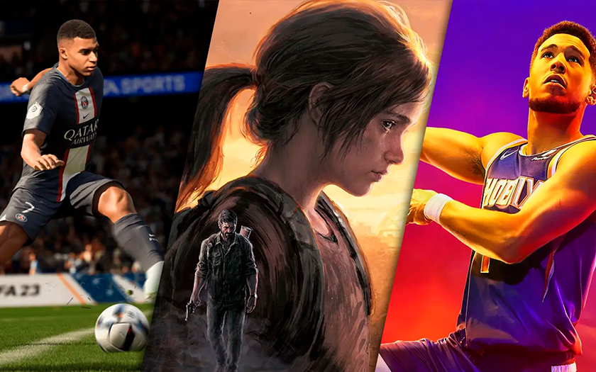 Les jeux qui ont été les plus joués en septembre sur PlayStation 5. Les trois premiers sont NBA 2K23, FIFA 23 et The Last of Us Part I.